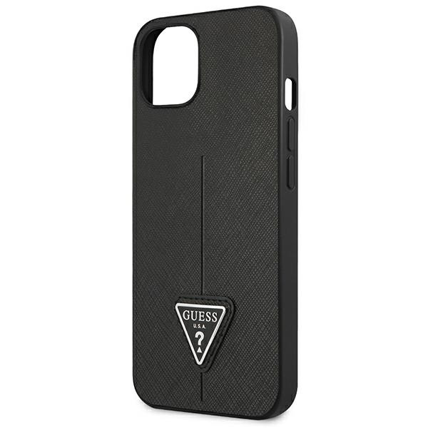 Etui GUESS Apple iPhone 13 Mini SaffianoTriangle Logo Czarny Hardcase