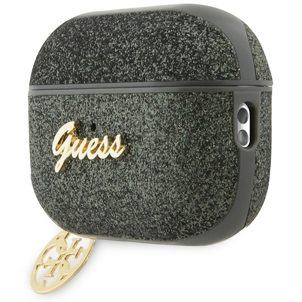 Etui Guess GUAP2GLGSHA AirPods Pro 2 cover zielony/kaki Glitter Flake 4G Charm Case