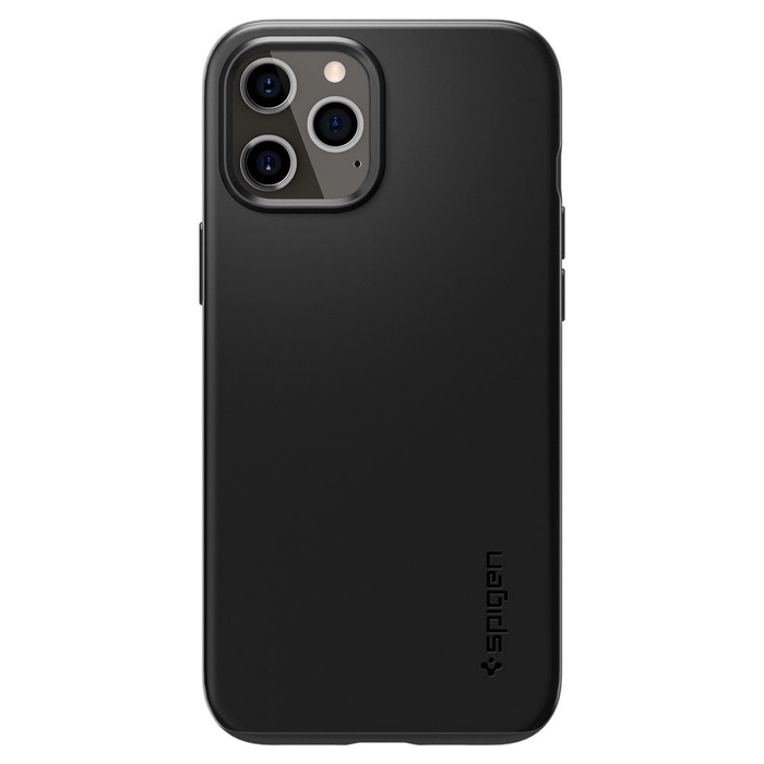 Etui SPIGEN iPhone 12 / 12 Pro Thin Fit Black Czarne Case