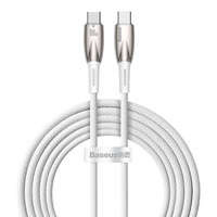 Baseus Glimmer Series kabel z szybkim ładowaniem USB-C 480Mb/s PD 100W 2m biały