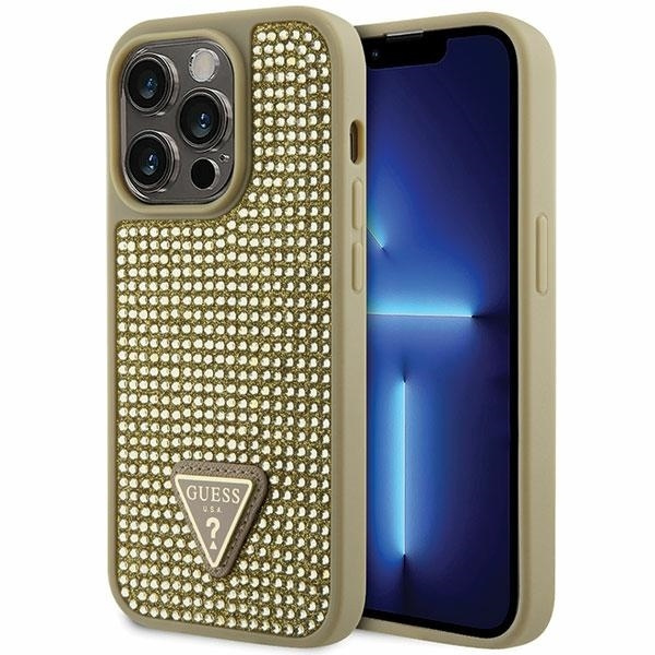 Etui Guess GUHCP14LHDGTPD iPhone 14 Pro 6.1" złoty/gold hardcase Rhinestone Triangle Case