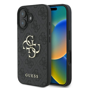 Etui Guess iPhone 16 6.1" czarny/black hardcase 4G Big Logo