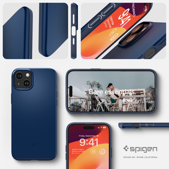 Etui Spigen Thin Fit iPhone 15 Navy Blue Case