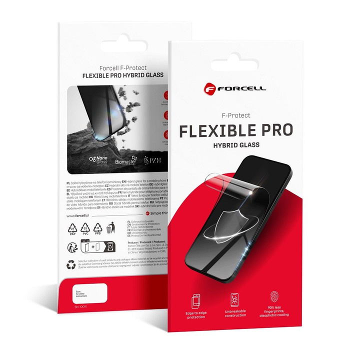 Forcell Flexible 5D - szkło hybrydowe do iPhone 14 Pro czarny