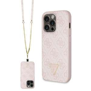 Etui Guess GUHCP14LP4TDSCPP iPhone 14 Pro 6.1" różowy/pink hardcase Crossbody 4G Metal Logo Case