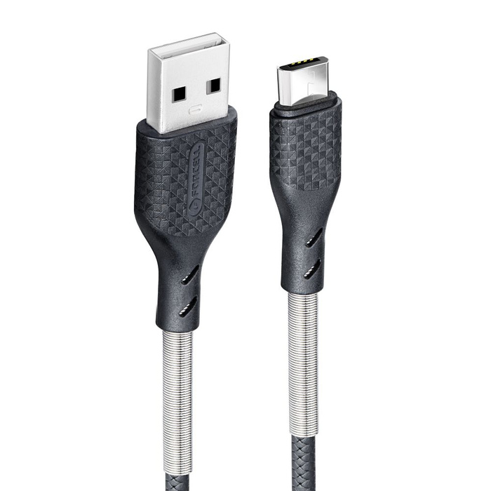 FORCELL F-ENERGY Carbon CB-03A kabel USB A do Micro USB 2,4A 18W 1 m czarny