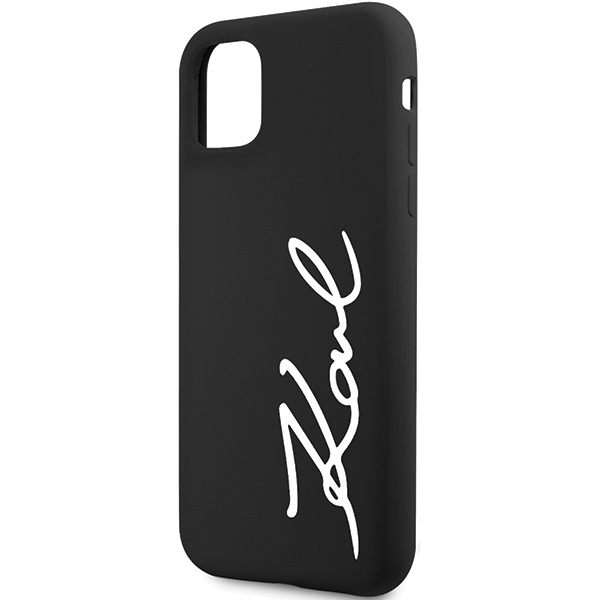 Etui Karl Lagerfeld KLHCN61SKSVGK iPhone 11  6.1" czarny/black hardcase Silicone Signature Case