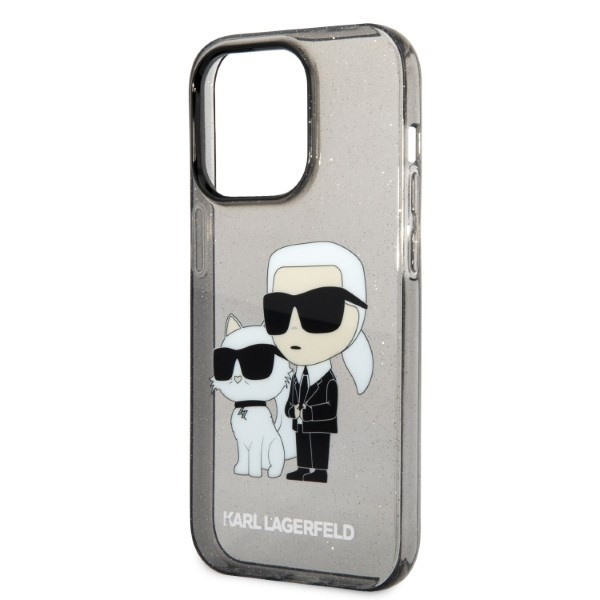 Etui KARL LAGERFELD Apple iPhone 14 Pro Max IML GLIT NFT Karl&Choupette Czarny Hardcase