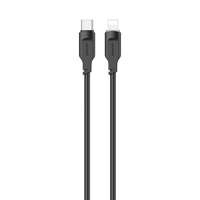 USAMS Kabel USB-C na Lightning PD Fast Charging Lithe Series 1,2m 20W czarny/black SJ566USB01 (US-SJ566)