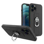 Ring Case silikonowe etui z uchwytem na palec i podstawką do Xiaomi Redmi 9C czarny