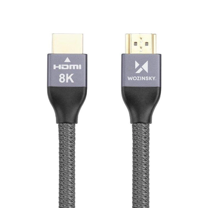 [PO ZWROCIE] Wozinsky kabel HDMI 2.1 8K 60 Hz 48 Gbps / 4K 120 Hz / 2K 144 Hz 5 m srebrny (WHDMI-50)