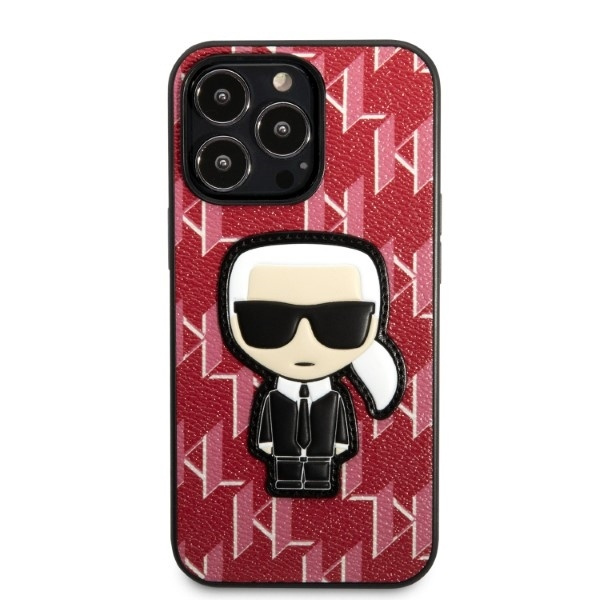 Etui Karl Lagerfeld Klhcp13xpmnikpi iPhone 13 Pro Max 6,7" Hardcase Czerwony/red Monogram Ikonik Patch Case