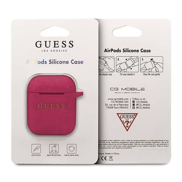 Etui GUESS Apple AirPods Silicone Cover Różowy Case