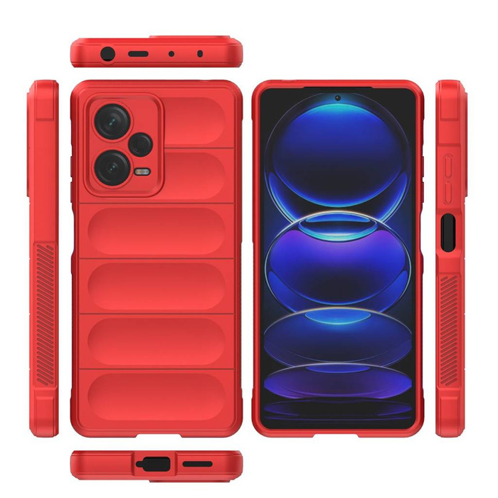 Etui Magic Shield Case etui do Xiaomi Redmi Note 12 Pro+ elastyczny pancerny pokrowiec czerwone Case