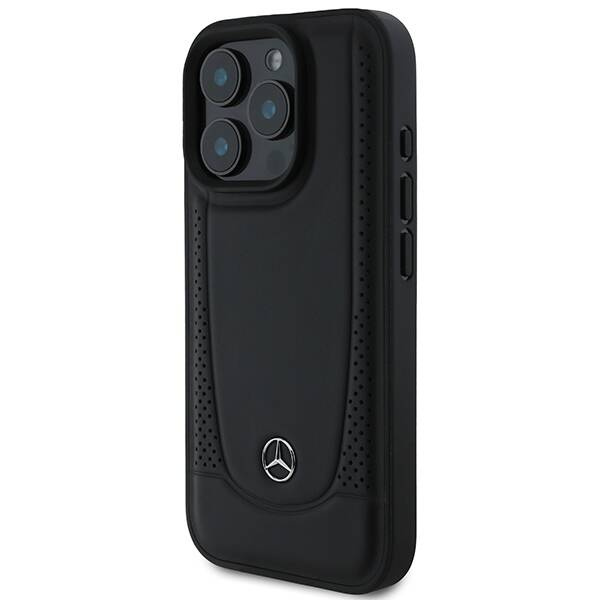 Etui Mercedes iPhone 16 Pro Max 6.9" czarny/black hardcase Leather Urban