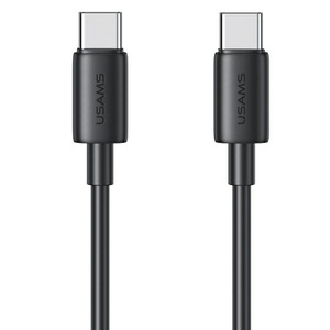 USAMS Kabel USB-C na USB-C 60W 1m Fast Charging YD Series czarny/black SJ711USB01(US-SJ711)