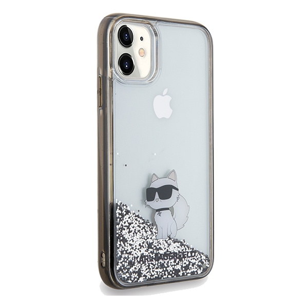 Etui Karl Lagerfeld KLHCN61LKCNSK iPhone 11 / Xr 6.1" transparent hardcase Liquid Glitter Choupette Case