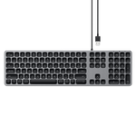 Satechi Aluminum Wired Keyboard - aluminiowa klawiatura z układem numerycznym USB-A (space gray)