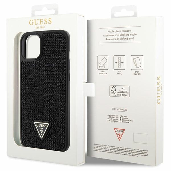 Etui Guess GUHCP14MHDGTPK iPhone 14 Plus 6.7" czarny/black hardcase Rhinestone Triangle Case