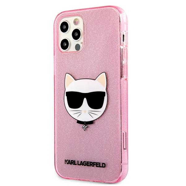 Etui KARL LAGERFELD Apple iPhone 12 Pro Max Glitter Choupette Różowy Hardcase