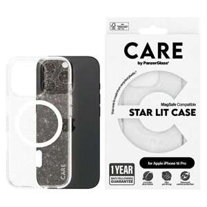 Etui CARE by PanzerGlass Flagship Star Lit Case iPhone 16 Pro 6,3" biały/white MagSafe 1342