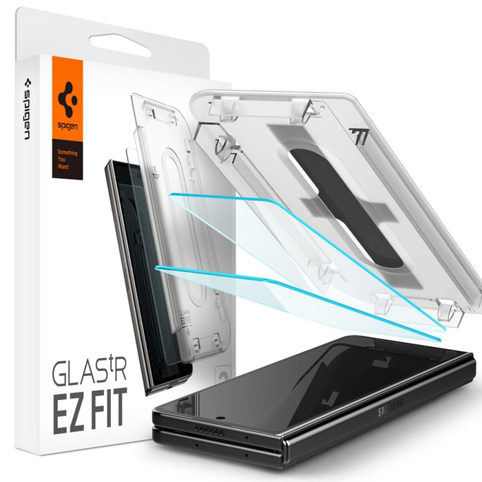 SZKŁO HARTOWANE SPIGEN GLAS.TR ”EZ FIT” 2-PACK GALAXY Z FOLD 5 CLEAR