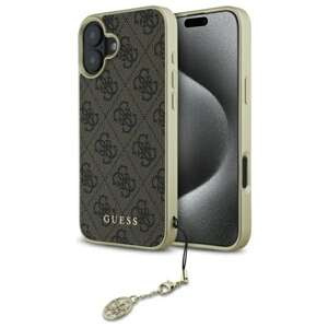 Etui Guess iPhone 16 Plus brązowy/brown hardcase 4G Charms Collection