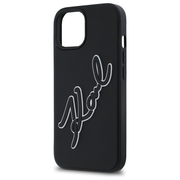 Karl Lagerfeld KLHCP15S3DRKSDLK iPhone    15 6.1" czarny/black hardcase 3D Rubber Signature