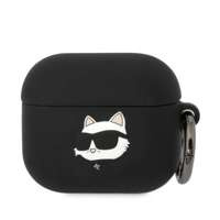 Karl Lagerfeld KLA3RUNCHK AirPods 3 cover czarny/black Silicone Choupette Head 3D