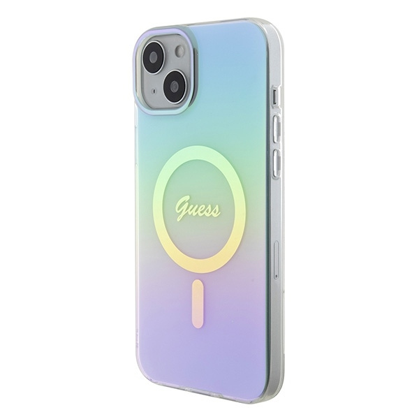 Etui Guess GUHMP15MHITSQ iPhone 15 Plus 6.7" turkusowy/turquoise hardcase IML Iridescent MagSafe Case