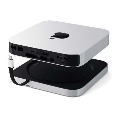 Satechi Stand & Hub - podstawka i hub do Mac Mini/Studio (USB-C 3.2, USB-A 3.2, 2x USB-A 3.0, 3,5mm jack, port micro/SD, NVMe/M.2 SATA SSD)