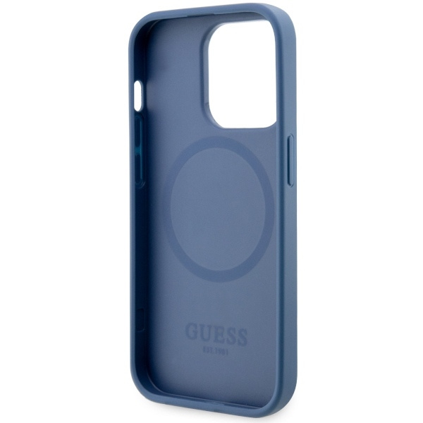 Etui Guess GUHMP14XP4RPSB iPhone 14 Pro Max 6.7" niebieski/blue hardcase 4G Printed Stripes MagSafe Case