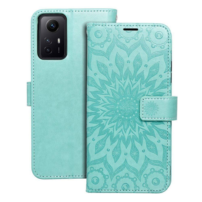 Etui Kabura Mezzo Book Do Xiaomi Redmi Note 12S Mandala Zielony Case