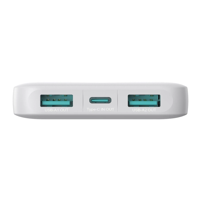 Powerbank Joyroom JR-PBF12 10000mAh 2.4A 2x USB-A 1x USB-C - biały