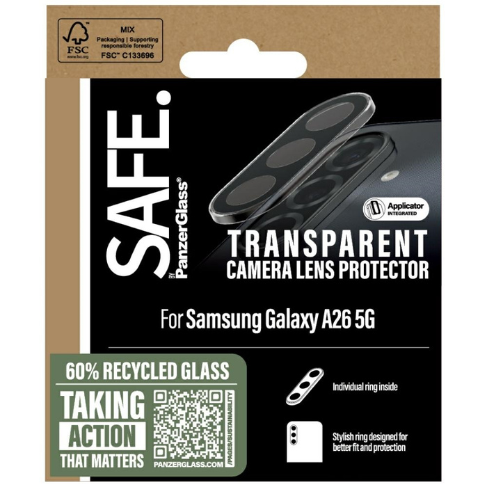 Szkło hartowane na obiektyw SAFE by       PanzerGlass Rings Lens Protector do Samsung Galaxy A26 5G przezroczysty