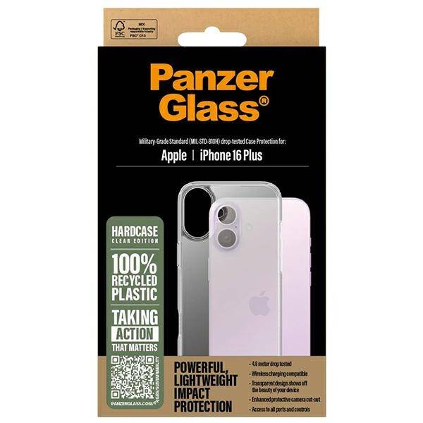 Etui PanzerGlass HardCase iPhone 16 Plus 6.7" przezroczysty/transparent 1289