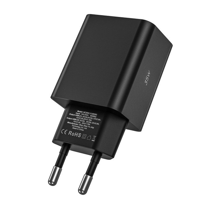 ŁADOWARKA TECH-PROTECT C35W 2-PORT NETWORK CHARGER PD35W BLACK