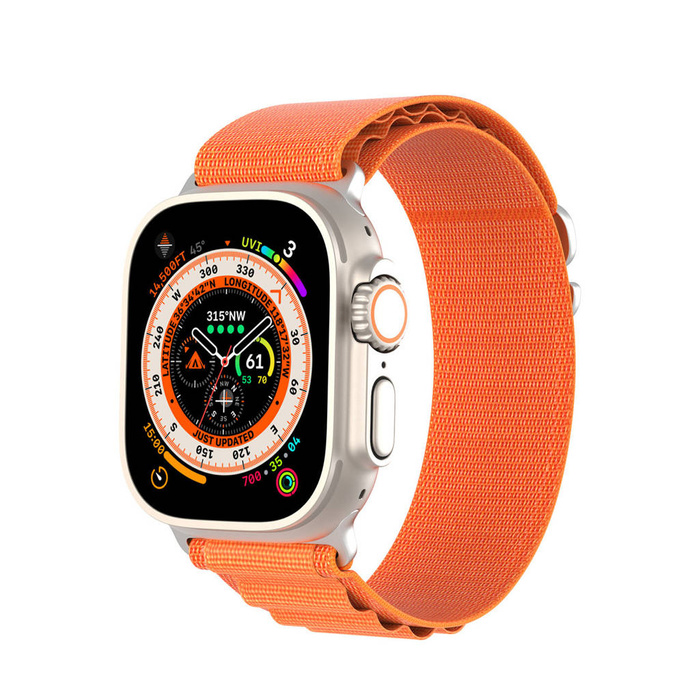 Sportowy pasek ze sprzączką do Apple Watch Ultra / 8 / 7 / 6 / SE / 5 / 4 / 3 / 2 / 1 (42, 44, 45, 49 mm) Dux Ducis Strap GS Version - pomarańczowy