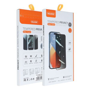 Szkło Hartowane 6D Pro Veason Privacy Glass - do Iphone 12 / 12 Pro czarny