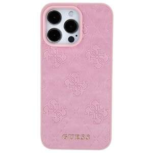 Etui Guess GUHCP15SP4EPMP iPhone 15 6.1" różowy/pink hardcase Leather 4G Stamped Case