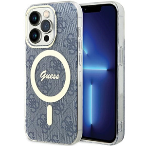 Etui Guess GUHMP15LH4STB iPhone 15 Pro 6.1" niebieski/blue hardcase IML 4G MagSafe Case