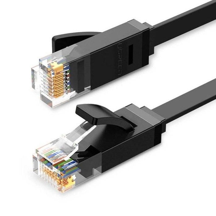 Kabel Sieciowy UGREEN Ethernet RJ45 Cat.6 UTP Płaski 10m Czarny