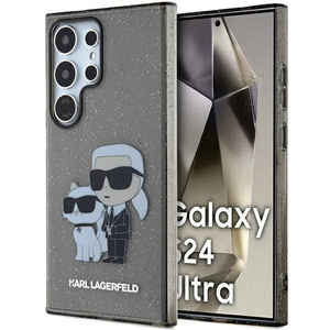 Etui Karl Lagerfeld KLHCS24LHNKCTGK Samsung Galaxy S24 Ultra S928 czarny/black hardcase Glitter Karl&Choupette Case