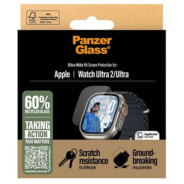 PanzerGlass Ultra-Wide Fit Apple Watch Ultra 2 / Ultra Screen Protection 3712