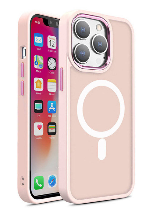 Etui Magnetyczne etui Color Matte Case do iPhone 15 Plus - różowe Case