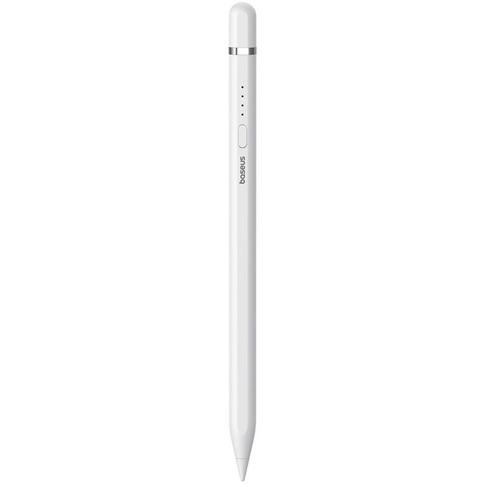 BASEUS rysik do telefonu pojemnościowy Stylus Writing 2 Lite LED (wersja aktywna + bezprzewodowy + kabel USB A do Lightning 8-pin) 130 mAh biały P80015806211-02/BS-PS030