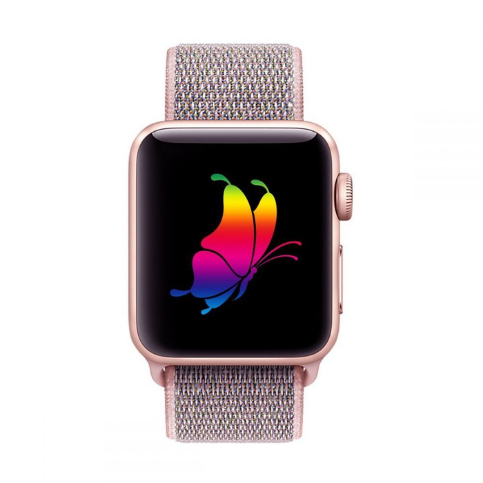 Pasek TECH-PROTECT Nylon Apple Watch 1/2/3/4/5/6 (38/40MM) Pink Sand Różowy