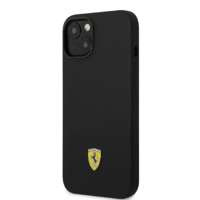 Etui Ferrari FEHMSIP14MBK iPhone 14 Plus 6,7" czarny/black hardcase Silicone Metal Logo Magsafe