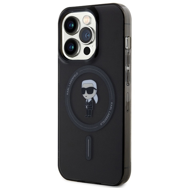 Etui Karl Lagerfeld KLHMP14XHFCKNOK iPhone 14 Pro Max 6.7" czarny/black hardcase IML Ikonik MagSafe Case