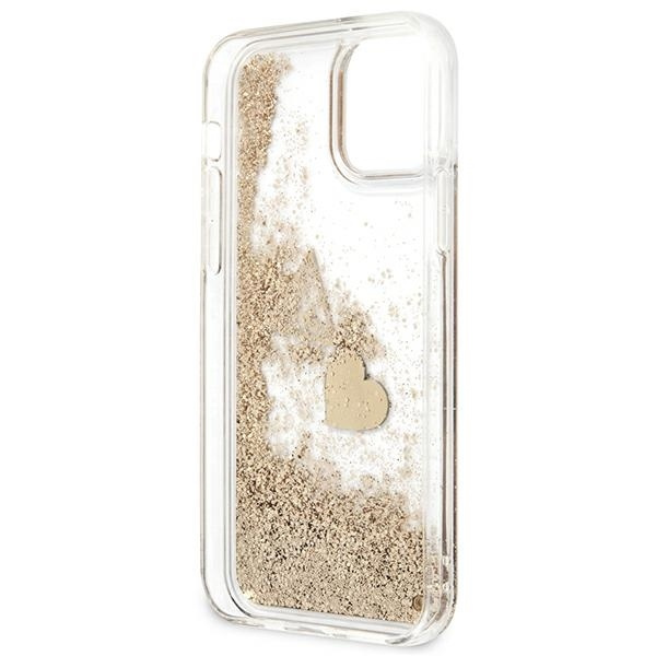 Guess GUOHCP12MGLHFLGO iPhone 12/12 Pro gold/złoty hardcase Glitter Charms